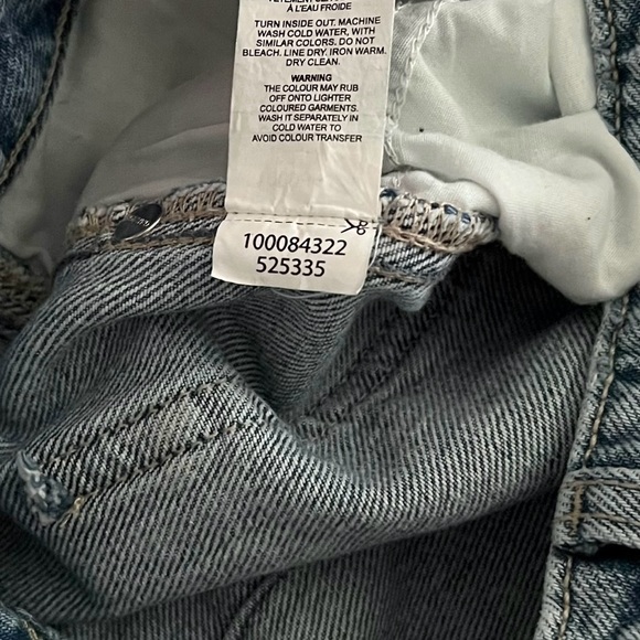 Garage Cargo Wide Leg Straight Baggy High Rise Jeans Size 25 - Picture 7 of 8